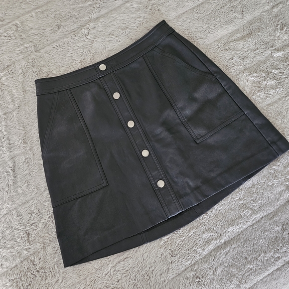 Bar III Dresses & Skirts - Bar III Black "Leather" Skirt